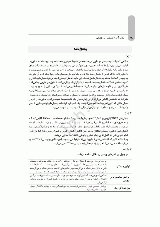 بانک آزمون جامع لیسانس به پزشکی